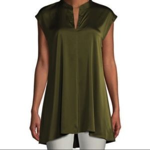 EileenFisher
Cap-Sleeve Stretch Silk Charmeuse Top